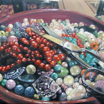 Pintura titulada "Tresor 1" por Josep Maria Fontanet Sureda, Obra de arte original, Oleo Montado en Bastidor de camilla de m…