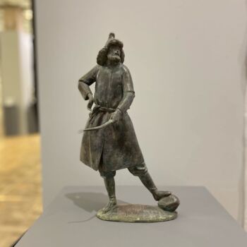 Sculpture intitulée "Mergen" par Rinat Khusnutdinov, Œuvre d'art originale, Bronze