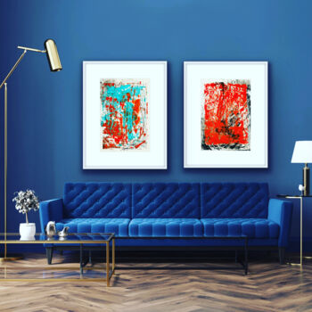 Painting titled "Graphics in colour.…" by Dani Alexsandrova, Original Artwork, Oil