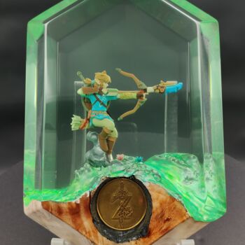 雕塑 标题为“RUBIS LINK ZELDA” 由Joseph Ducrocq (MATLAB STUDIO), 原创艺术品, 树脂