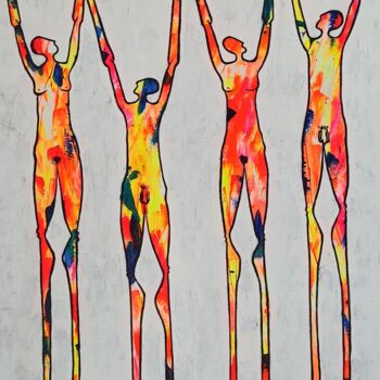 Malerei mit dem Titel "Elévation..." von Delphine Dessein, Original-Kunstwerk, Acryl