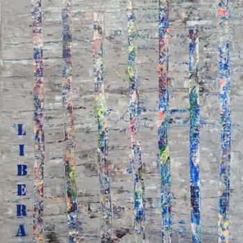 Malerei mit dem Titel "Libération 5" von Delphine Dessein, Original-Kunstwerk, Acryl