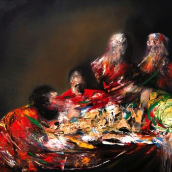 Schilderij getiteld "Of Course I’m Lying…" door Pepijn Simon, Origineel Kunstwerk, Olie