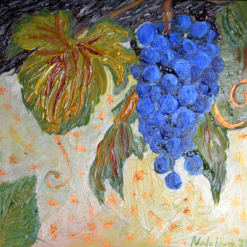 Pintura intitulada "Floral Art Gold Gra…" por Nadyalerm, Obras de arte originais, Óleo