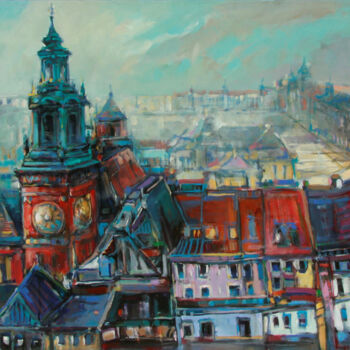 Painting titled "Cracow" by Piotr Rembielinski, Original Artwork, Acrylic