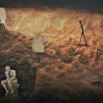 Pintura intitulada "The path" por Luís Bastos, Obras de arte originais, Acrílico Montado em Armação em madeira