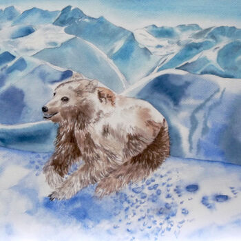 Ζωγραφική με τίτλο "Aquarelle originale…" από Isabelle Redonnet, Αυθεντικά έργα τέχνης, Ακουαρέλα