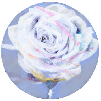 「BIG CLOUDY ROSE」というタイトルの絵画 Petr Ldinによって, オリジナルのアートワーク, アクリル