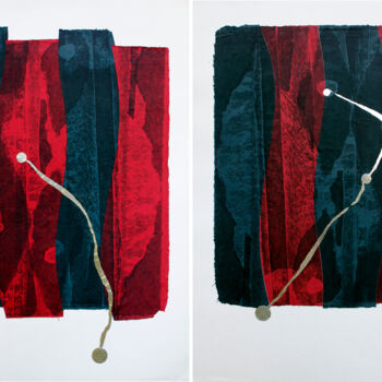 Printmaking titled "Ojos de árbol" by Jesus Tejedor, Original Artwork, Monotype