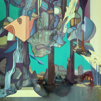 제목이 "Psychedelic Forest"인 미술작품 Aeon로, 원작, 기름