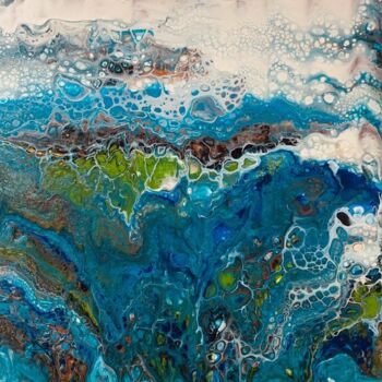 Peinture intitulée "Deep Blue" par Laurent Magrez (LMag), Œuvre d'art originale, Acrylique Monté sur Châssis en bois