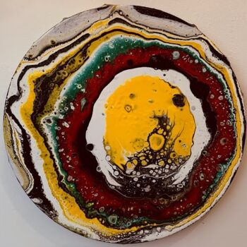Peinture intitulée "Disturbed Egg" par Laurent Magrez (LMag), Œuvre d'art originale, Acrylique Monté sur Châssis en bois