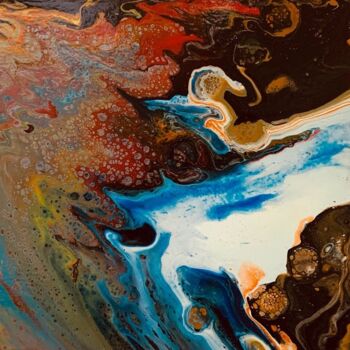 Peinture intitulée "Eruption" par Laurent Magrez (LMag), Œuvre d'art originale, Acrylique Monté sur Châssis en bois