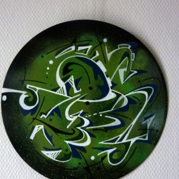 Peinture intitulée "Vinyle 7" par Saname, Œuvre d'art originale, Acrylique