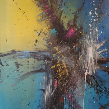 Painting titled "Anger" by István Máté (MST), Original Artwork, Acrylic