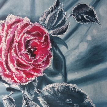 제목이 "rose from frost"인 미술작품 Marina Gaydar로, 원작, 기름