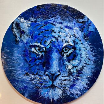 제목이 "Blue tiger"인 미술작품 Yulia Gavarini로, 원작, 기름