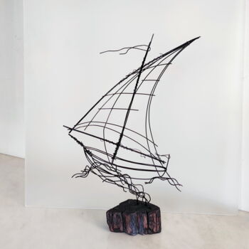 雕塑 标题为“Sailing boat under…” 由Vadim Studenov, 原创艺术品, 金属