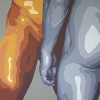 Painting titled "Duel" by Gael-Dwight, Original Artwork, Acrylic
