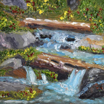 Pintura intitulada "Spring Streams Land…" por Nadyalerm, Obras de arte originais, Óleo