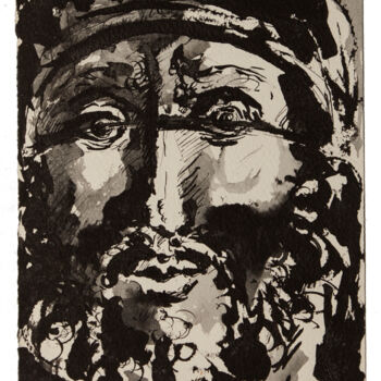 Dessin intitulée "Salomon" par Marcel Mariono, Œuvre d'art originale, Encre