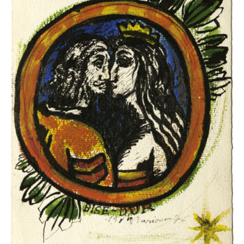 Dessin intitulée "Bise-Dur" par Marcel Mariono, Œuvre d'art originale, Encre