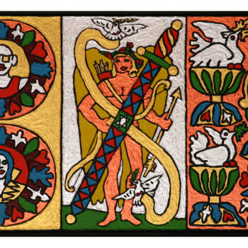Peinture intitulée "Le Triomphe de l'Am…" par Marcel Mariono, Œuvre d'art originale, Acrylique