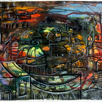 Pittura intitolato "imaginari 1" da Josep Maria Fontanet Sureda, Opera d'arte originale, Acrilico