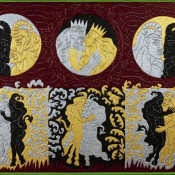 Peinture intitulée "Le Diable amoureux" par Marcel Mariono, Œuvre d'art originale, Acrylique