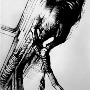 Disegno intitolato "ARCHI-ORGANIQUE" da Claude Duvauchelle, Opera d'arte originale, Pennarello