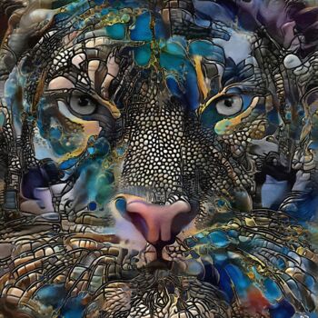 Arts numériques intitulée "Arhane, Tiger" par L.Roche, Œuvre d'art originale, Travail numérique 2D