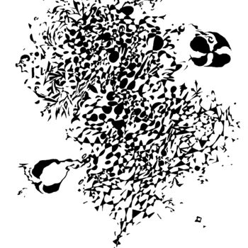 Drawing titled "Dimension 009035" by Alex Henk, Original Artwork, Ink