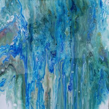 Peinture intitulée "Modulations de bleus" par Lea Monnier Art, Œuvre d'art originale, Acrylique