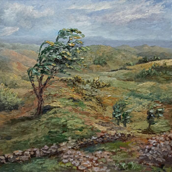 Painting titled "Mountain Ridge" by Tamara Rozinskay, Original Artwork, Oil