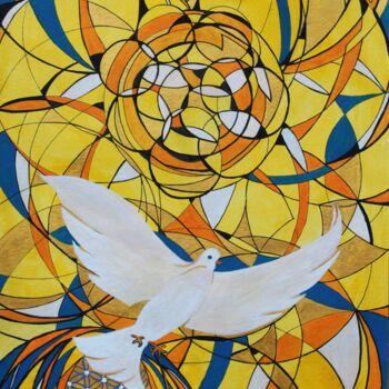 Peinture intitulée "Souffle de Vie" par Corinne Brossier (Atelier de l'imaginaire), Œuvre d'art originale, Acrylique