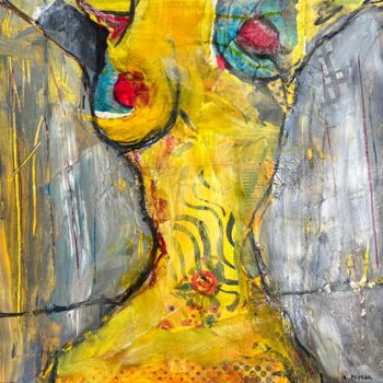 Peinture intitulée "étude de nu 16" par Thomas Reveau, Œuvre d'art originale, Acrylique