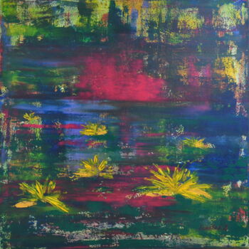 Painting titled "Lake" by Liudmila Levitas, Original Artwork, Acrylic