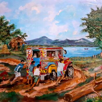 Painting titled "Struggling Achiever" by Herbert Canuel, Original Artwork, Acrylic