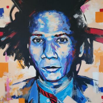 Peinture intitulée "Basquiat #1" par Sébastien Klein, Œuvre d'art originale, Acrylique Monté sur Châssis en bois