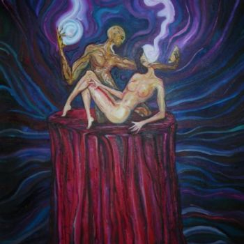 Painting titled "i lusted for her mi…" by Justin Singh, Original Artwork