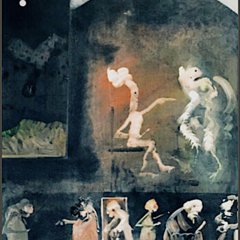 Ζωγραφική με τίτλο "Raum, Zeit und Farb…" από Wilf Tilley, Αυθεντικά έργα τέχνης, Λάδι