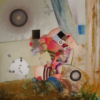 제목이 "red heart IX playful"인 미술작품 Reiner Makarowski로, 원작, 기름