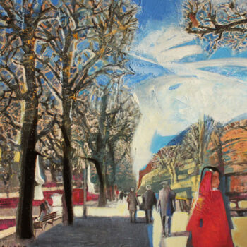 Peinture intitulée "Luxembourg Garden" par Galya Didur, Œuvre d'art originale, Acrylique