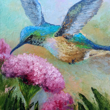 「Hummingbird」というタイトルの絵画 Tamara Rozinskayによって, オリジナルのアートワーク, オイル
