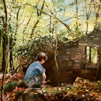 Painting titled "Blair witch" by Daniel Combe (DACO), Original Artwork, Oil