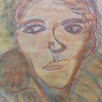 Schilderij getiteld "Bonhomme" door Nancy Krief, Origineel Kunstwerk, Pastel