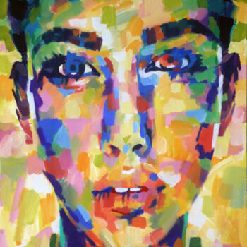 Peinture intitulée "PORTRAIT_N" par Aleksandr Ilichev, Œuvre d'art originale, Acrylique