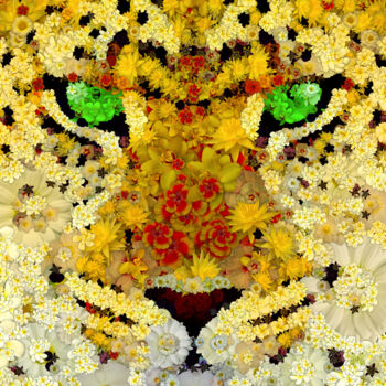 Arts numériques intitulée "Leopard Out Of Flow…" par Frédéric Durieu & Nathalie Erin, Œuvre d'art originale, Travail numériq…