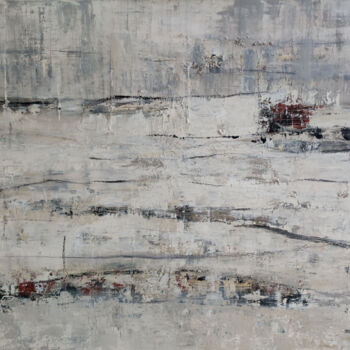 Painting titled "hiver" by Sophie Dumont, Original Artwork, Oil