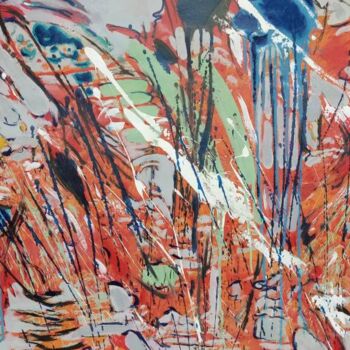 Painting titled "КОМПОЗИЦИЯ НА СЕРОМ…" by Shagen Aslanian, Original Artwork, Oil